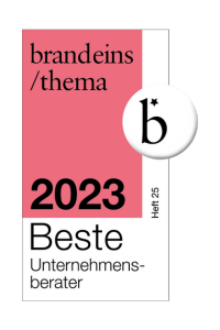 Auszeichnung durch brandeins: Beste Unternehmensberater 2023