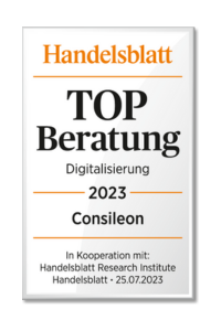 Auszeichnung durch Handelsblatt: Top Beratung Digitalisierung 2023