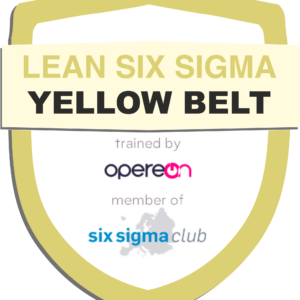 Lean Six Sigma Yellow Belt Abzeichen