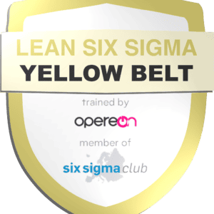 Lean Six Sigma Yellow Belt Abzeichen