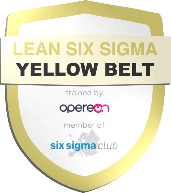 Lean Six Sigma Yellow Belt Abzeichen