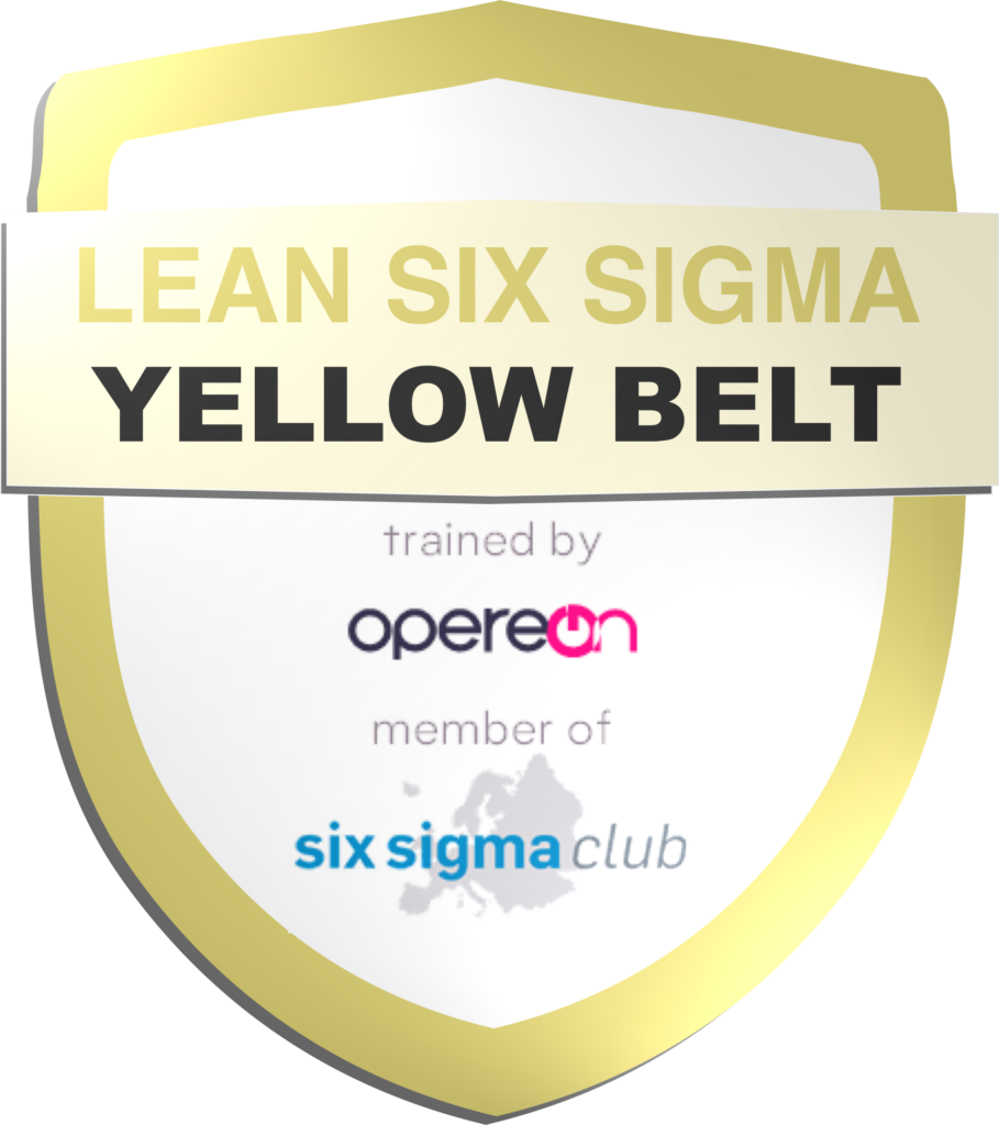 Lean Six Sigma Yellow Belt Abzeichen