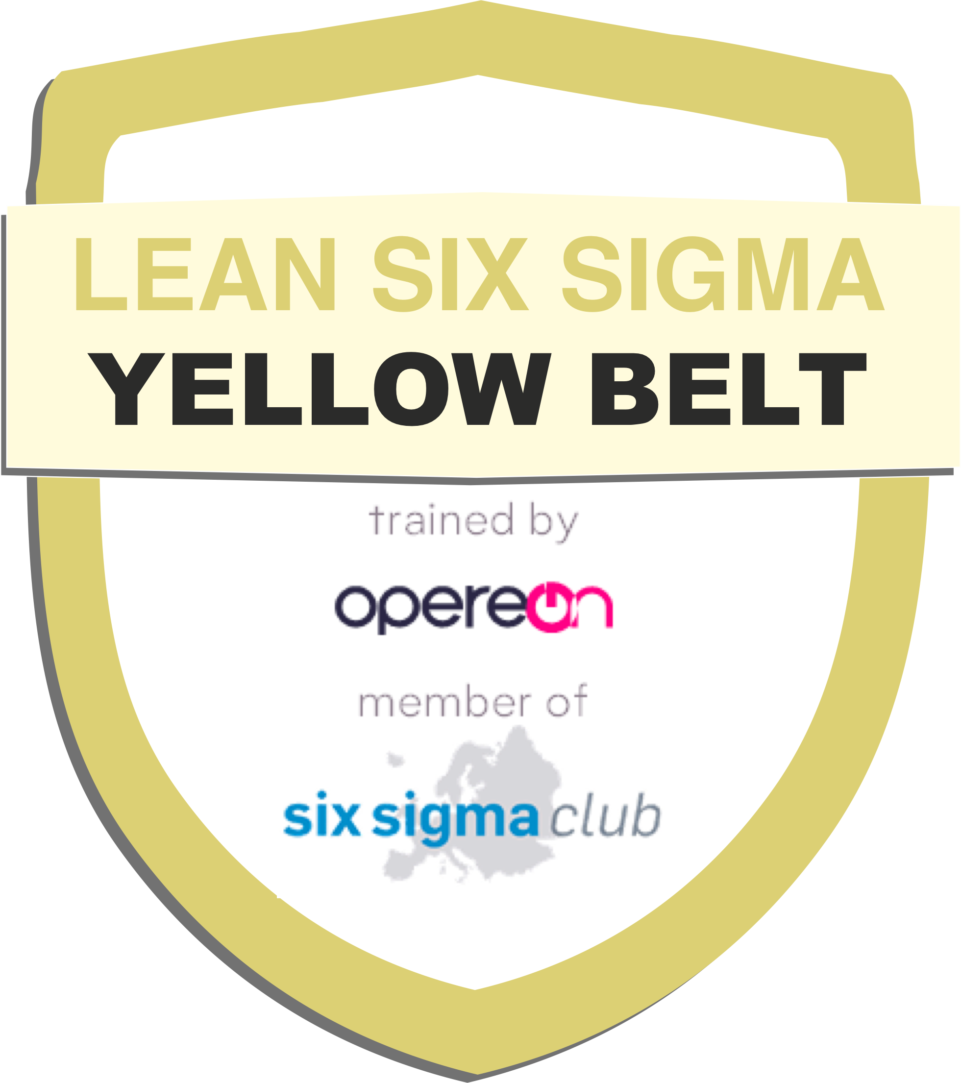 Lean Six Sigma Yellow Belt Abzeichen