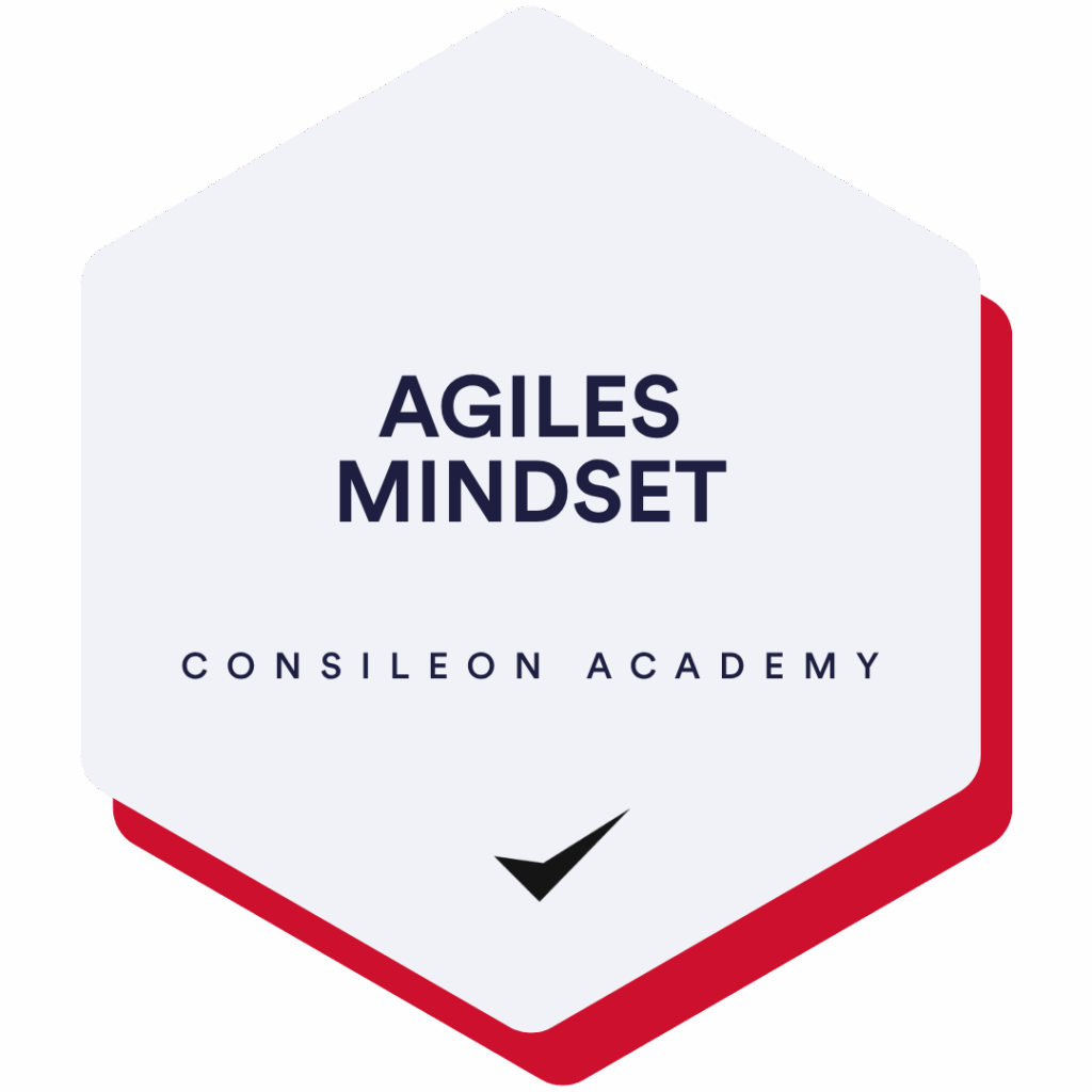 Badge Agiles Mindset – Schulungen für agile Denkweise und Transformation bei der Consileon Academy