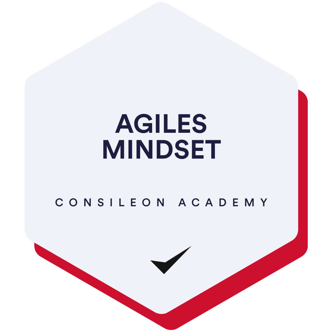 Badge Agiles Mindset – Schulungen für agile Denkweise und Transformation bei der Consileon Academy