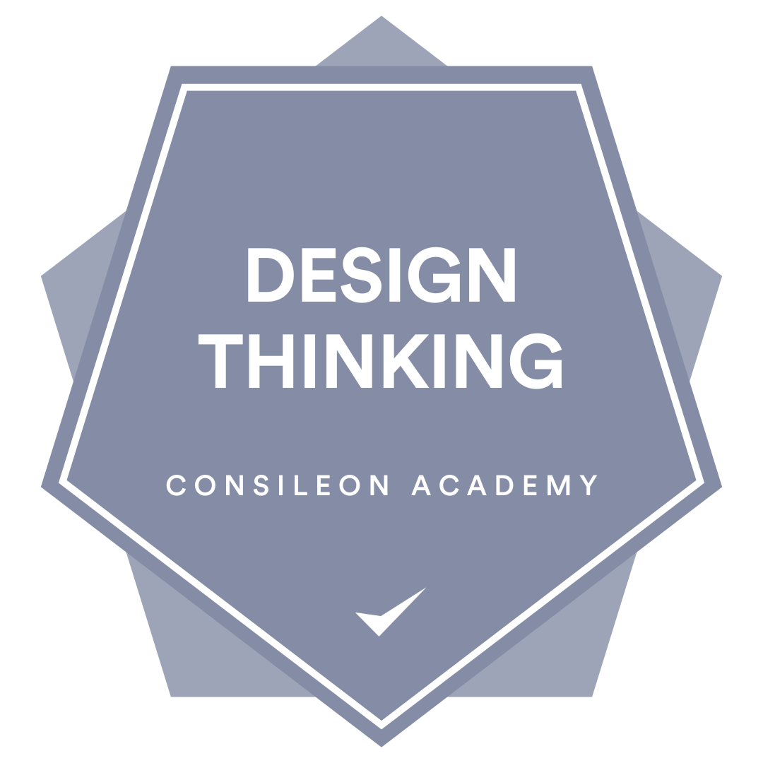 Badge Design Thinking – Consileon Academy Trainings für kreative Problemlösung