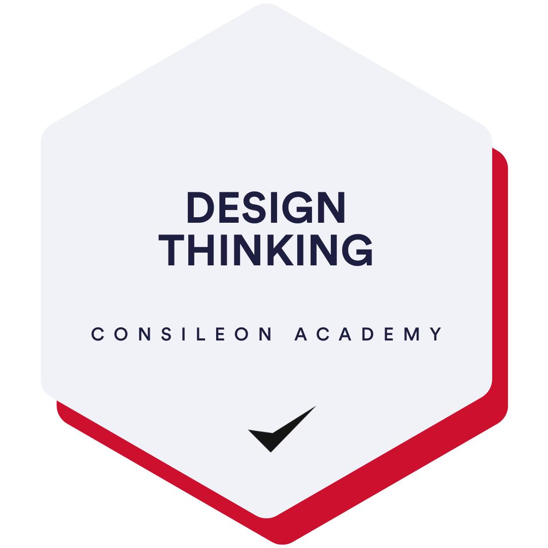Badge Design Thinking – Consileon Academy Trainings für kreative Problemlösung