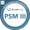 Professional Scrum Master 3 Abzeichen